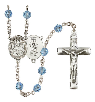 Sterling Silver 6mm Scapular  Engraved Catholic Rosaries