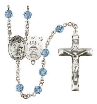 Sterling Silver 6mm Guardian Angel / Air Force Rosary