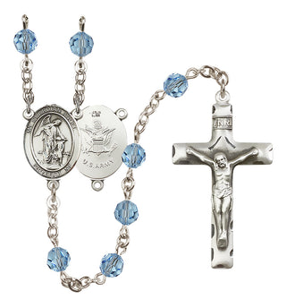 Sterling Silver 6mm Guardian Angel / Army Rosary