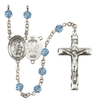 Sterling Silver 6mm Guardian Angel / Nat'l Guard Rosary