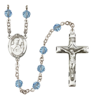 Sterling Silver 6mm Saint Kieran  Engraved Catholic Rosaries
