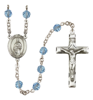 Sterling Silver 6mm Saint Eligius  Engraved Catholic Rosaries