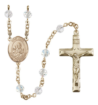 14 Karat Gold-Filled 6mm Austrian Crystal San Jose Rosary in Crystal