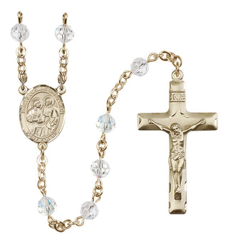 14kt Gold Filled 6mm Saints Cosmas & Damian  Engraved Catholic Rosaries