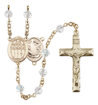 14 Karat Gold-Filled 6mm Austrian Crystal Saint Cecilia / Choir Rosary in Crystal