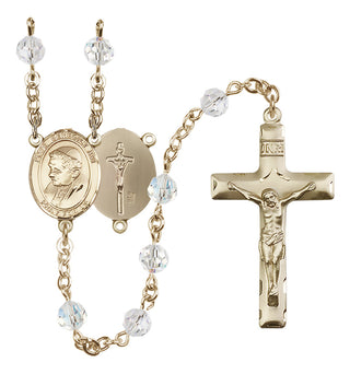 14 Karat Gold-Filled 6mm Austrian Crystal Pope Emeritace Benedict XVI Rosary in Crystal
