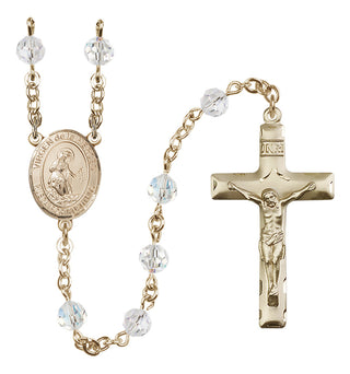 14kt Gold Filled 6mm Virgen de la Merced  Engraved Catholic Rosaries