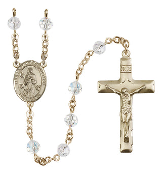 14 Karat Gold-Filled 6mm Austrian Crystal Our Lady of Assumption Rosary in Crystal