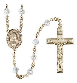 14 Karat Gold-Filled 6mm Austrian Crystal Saint Pauline Visintainer Rosary in Crystal