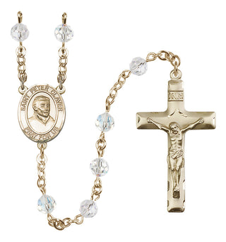 14kt Gold Filled 6mm Saint Peter Claver  Engraved Catholic Rosaries