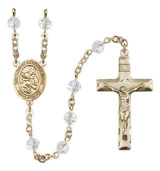 14 Karat Gold-Filled 6mm Austrian Crystal Our Lady of the Precious Blood Rosary in Crystal