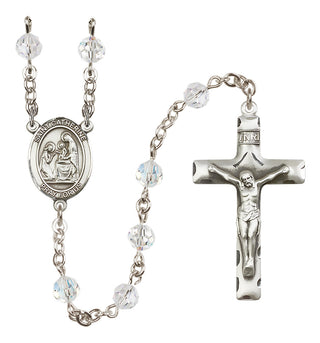 Sterling Silver 6mm Austrian Crystal Saint Catherine of Siena Rosary in Crystal