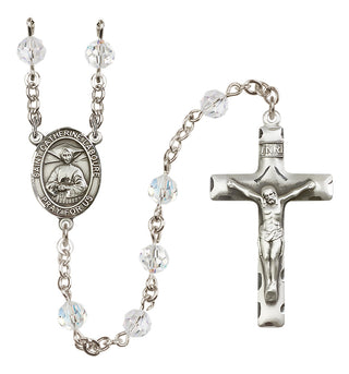 Sterling Silver 6mm Saint Catherine Laboure  Engraved Catholic Rosaries