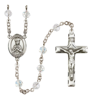 Sterling Silver 6mm Austrian Crystal Saint Henry II Rosary in Crystal