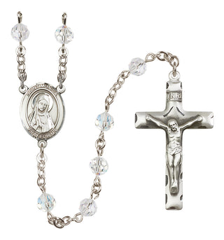 Sterling Silver 6mm Saint Monica  Engraved Catholic Rosaries