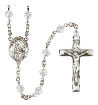Sterling Silver 6mm Austrian Crystal Our Lady of Providence Rosary in Crystal
