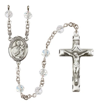 Sterling Silver 6mm Saint Martin de Porres  Engraved Catholic Rosaries