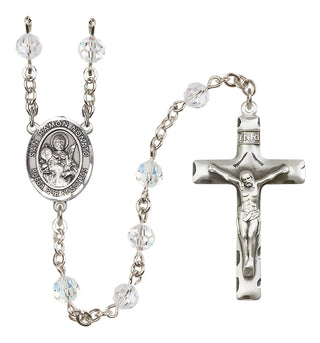 Sterling Silver 6mm Austrian Crystal San Ramon Nonato Rosary in Crystal