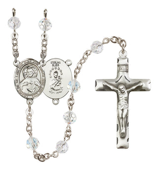 Sterling Silver 6mm Scapular  Engraved Catholic Rosaries