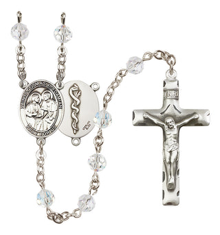 Sterling Silver 6mm Saints Cosmas & Damian / Doctors Rosary