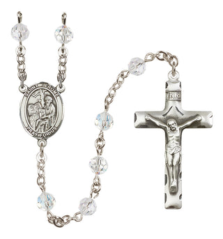 Sterling Silver 6mm Saint Jerome  Engraved Catholic Rosaries