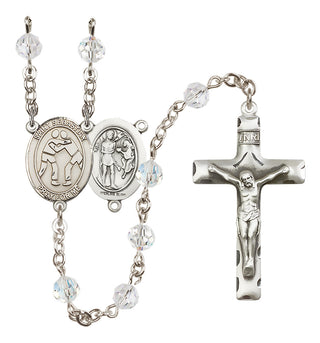 Sterling Silver 6mm Saint Sebastian/Wrestling Rosary