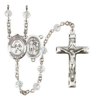 Sterling Silver 6mm Saint Sebastian/Field Hockey Rosary