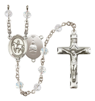 Sterling Silver 6mm Saint Kateri/Equestrian Rosary