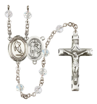 Sterling Silver 6mm Saint Sebastian / Rugby Rosary