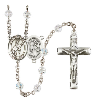 Sterling Silver 6mm Saint Sebastian / Rodeo Rosary