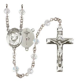 Sterling Silver 6mm Austrian Crystal Pope Emeritace Benedict XVI Rosary in Crystal
