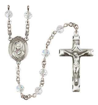 Sterling Silver 6mm Saint Rebecca  Engraved Catholic Rosaries