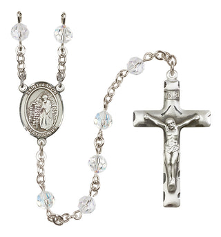 Sterling Silver 6mm Saint Aaron  Engraved Catholic Rosaries