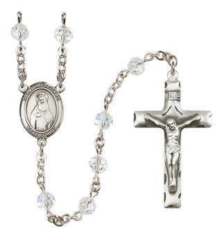 Sterling Silver 6mm Saint Hildegard von Bingen  Engraved Catholic Rosaries