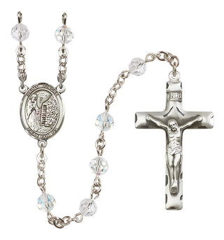 Sterling Silver 6mm Saint Fiacre  Engraved Catholic Rosaries