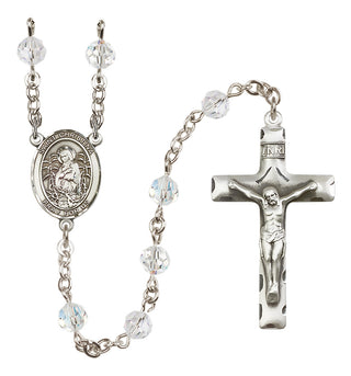 Sterling Silver 6mm Austrian Crystal Saint Christina the Astonishing Rosary in Crystal