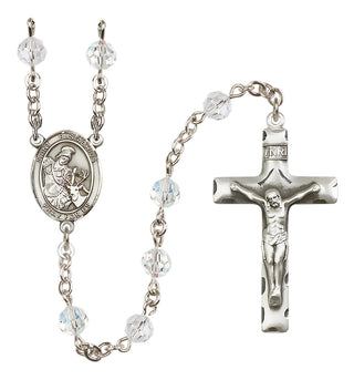 Sterling Silver 6mm Saint Eustachius  Engraved Catholic Rosaries
