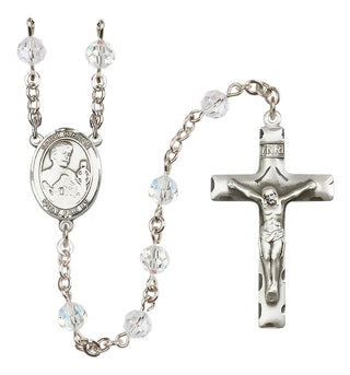 Sterling Silver 6mm Saint Kieran  Engraved Catholic Rosaries