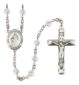 Sterling Silver 6mm Austrian Crystal Our Lady the Undoer of Knots Rosary in Crystal