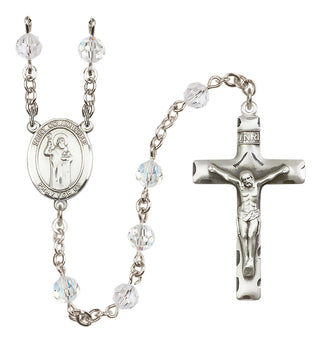 Sterling Silver 6mm Saint Columbkille  Engraved Catholic Rosaries
