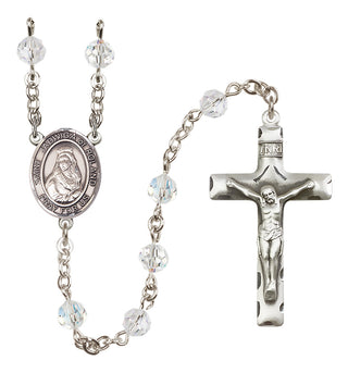 Sterling Silver 6mm Austrian Crystal Saint Jadwiga of Poland Rosary in Crystal