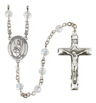 Sterling Silver 6mm Guardian Angel of the World  Engraved Catholic Rosaries