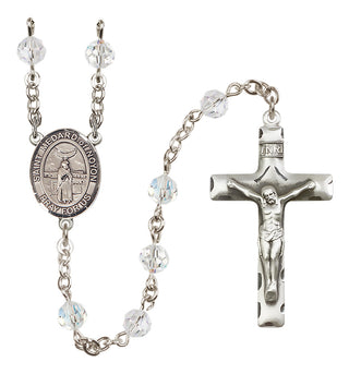 Sterling Silver 6mm Saint Medard of Noyon  Engraved Catholic Rosaries