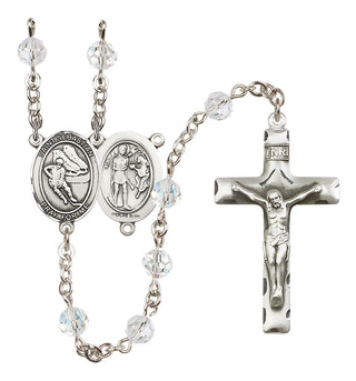 Sterling Silver 6mm Saint Sebastian / Hockey Rosary