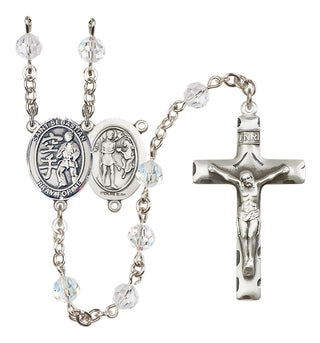 Sterling Silver 6mm Saint Sebastian/Karate Rosary