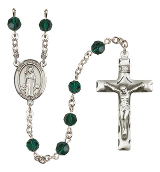 Sterling Silver 6mm Saint Barnabas  Engraved Catholic Rosaries