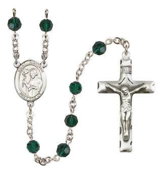 Sterling Silver 6mm Saint Dunstan  Engraved Catholic Rosaries