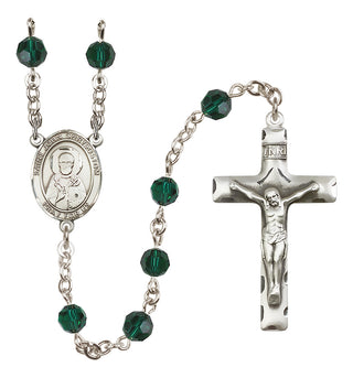 Sterling Silver 6mm Saint John Chrysostom  Engraved Catholic Rosaries