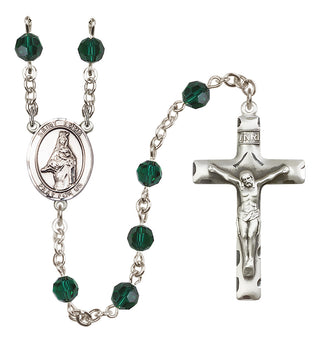 Sterling Silver 6mm Saint Emma Uffing  Engraved Catholic Rosaries