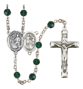 Sterling Silver 6mm Saint Sebastian/Karate Rosary